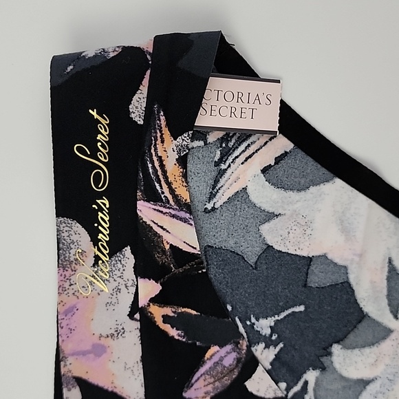 Victoria's Secret Incredible Floral Bikini & Black Hiphugger/Hipster Size Medium - Picture 4 of 12
